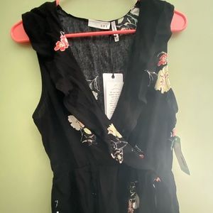 NWT Luq Sal Ruffled Wrap Top